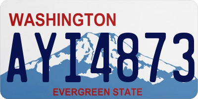 WA license plate AYI4873