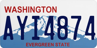 WA license plate AYI4874