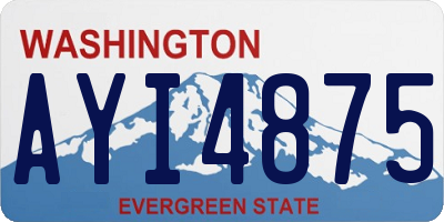 WA license plate AYI4875