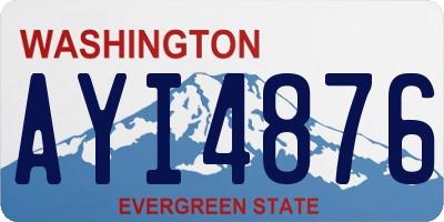WA license plate AYI4876