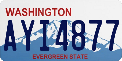 WA license plate AYI4877