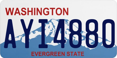 WA license plate AYI4880