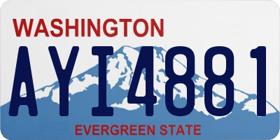 WA license plate AYI4881