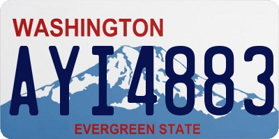 WA license plate AYI4883