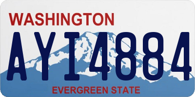 WA license plate AYI4884