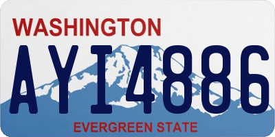 WA license plate AYI4886