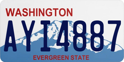 WA license plate AYI4887