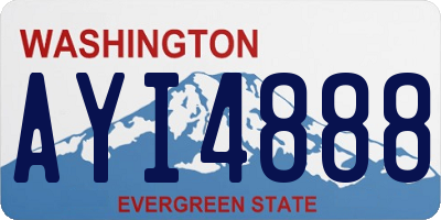 WA license plate AYI4888