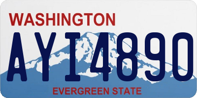 WA license plate AYI4890