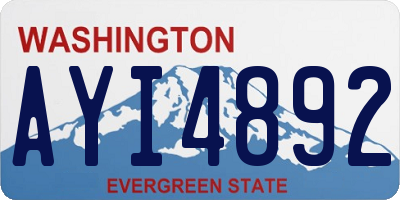 WA license plate AYI4892