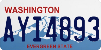 WA license plate AYI4893