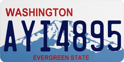 WA license plate AYI4895