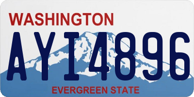 WA license plate AYI4896