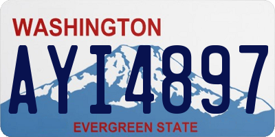 WA license plate AYI4897