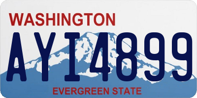 WA license plate AYI4899
