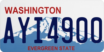 WA license plate AYI4900