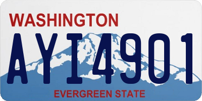 WA license plate AYI4901