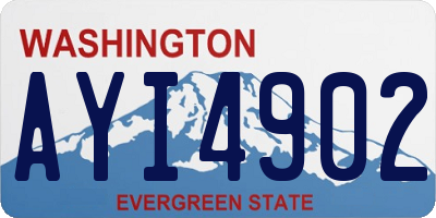 WA license plate AYI4902