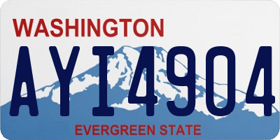 WA license plate AYI4904