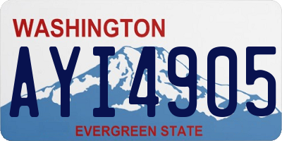 WA license plate AYI4905