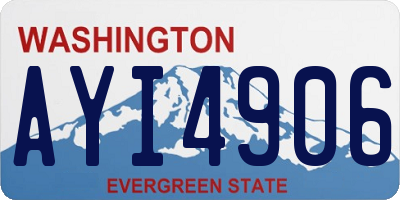 WA license plate AYI4906