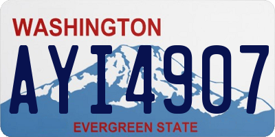 WA license plate AYI4907