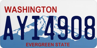 WA license plate AYI4908