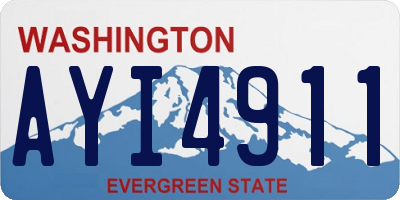 WA license plate AYI4911