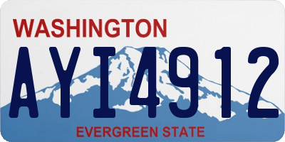 WA license plate AYI4912