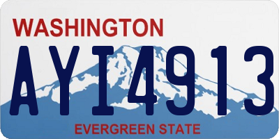 WA license plate AYI4913