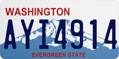 WA license plate AYI4914