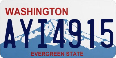 WA license plate AYI4915