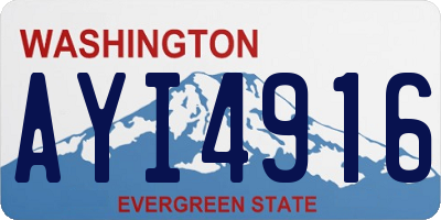 WA license plate AYI4916