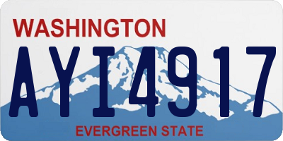 WA license plate AYI4917