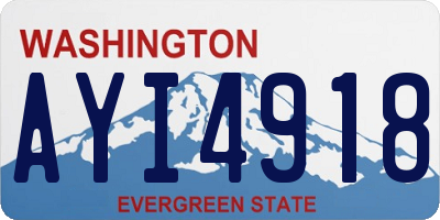 WA license plate AYI4918
