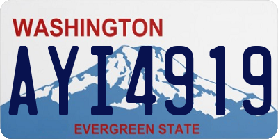 WA license plate AYI4919