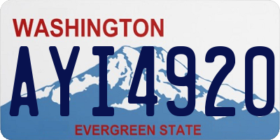 WA license plate AYI4920