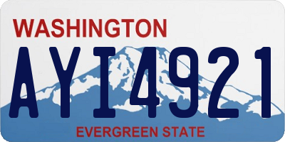 WA license plate AYI4921