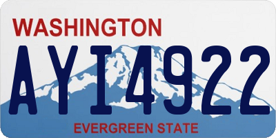 WA license plate AYI4922