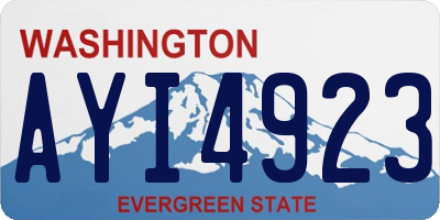 WA license plate AYI4923
