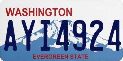 WA license plate AYI4924