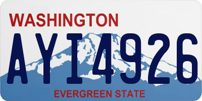 WA license plate AYI4926