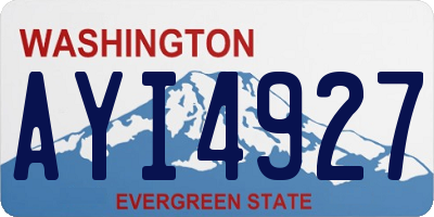 WA license plate AYI4927