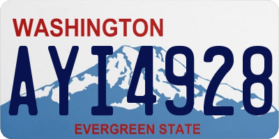 WA license plate AYI4928