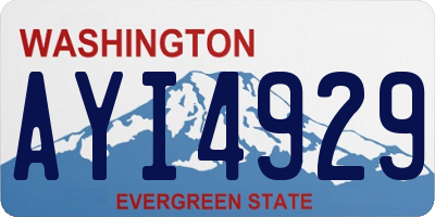 WA license plate AYI4929