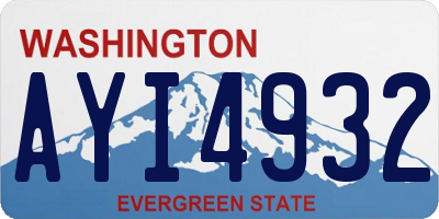 WA license plate AYI4932