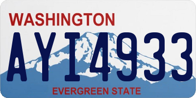 WA license plate AYI4933