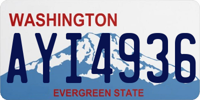 WA license plate AYI4936