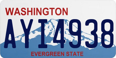 WA license plate AYI4938