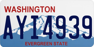 WA license plate AYI4939